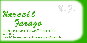 marcell farago business card