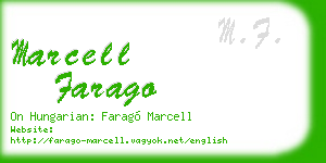 marcell farago business card